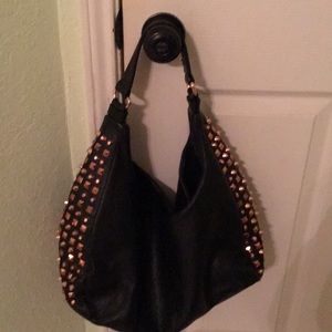Romy Gold Drew Rose Gold Studded Hobo